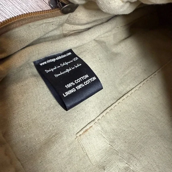 Vintage Addiction Recycled Military Tent Patchwork Crossbody Bag NWT - Picture 5 of 8